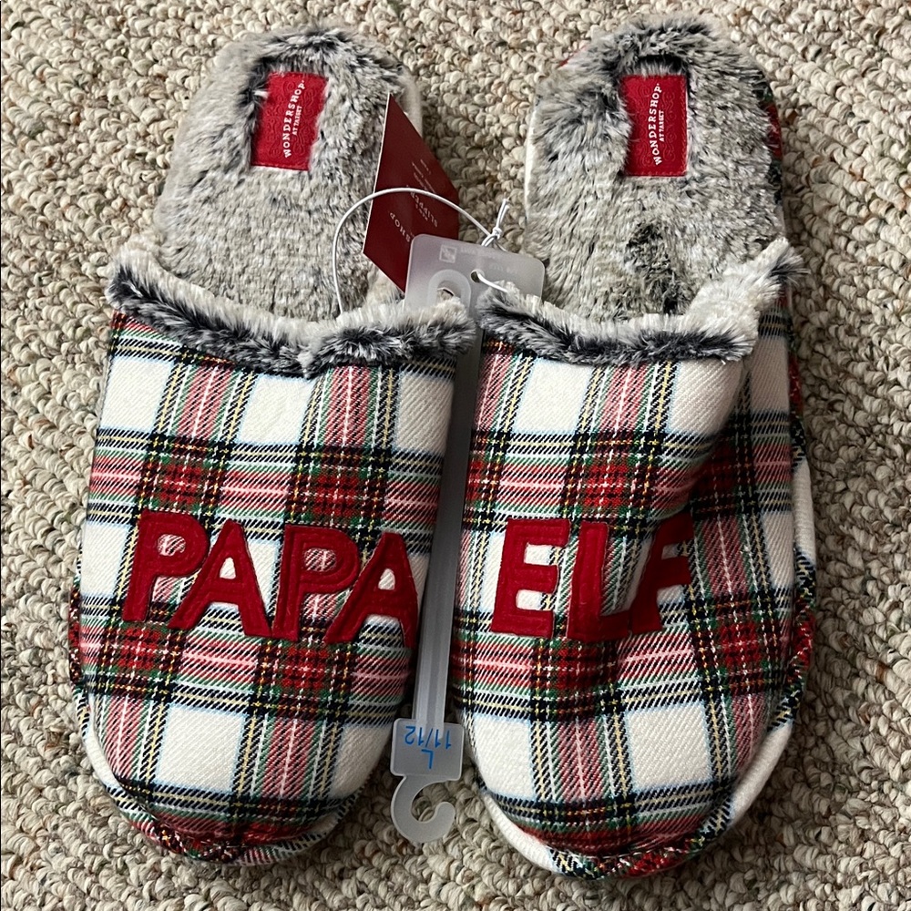 Plaid Papa Elf Slippers